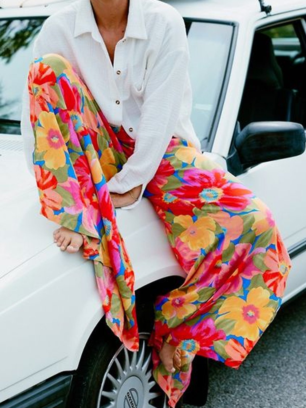 Casual Loose Floral Pants