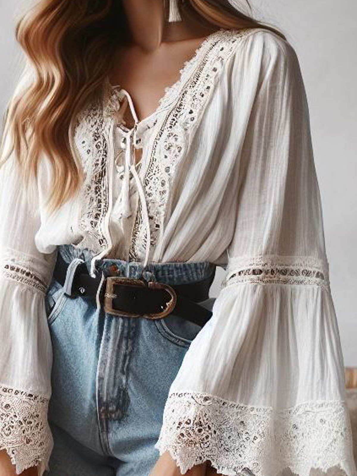 Boho V Neck Shirt