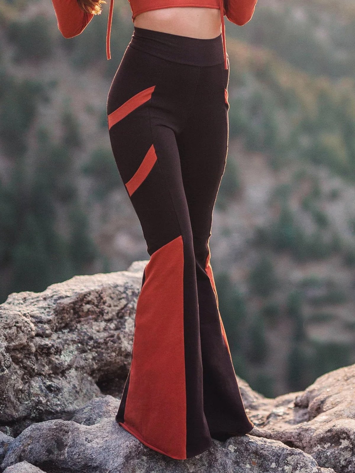 Ethnic Regular Fit Color Block Pants