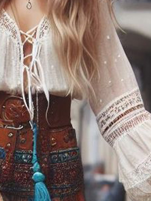 Loose Boho Lace Shirt