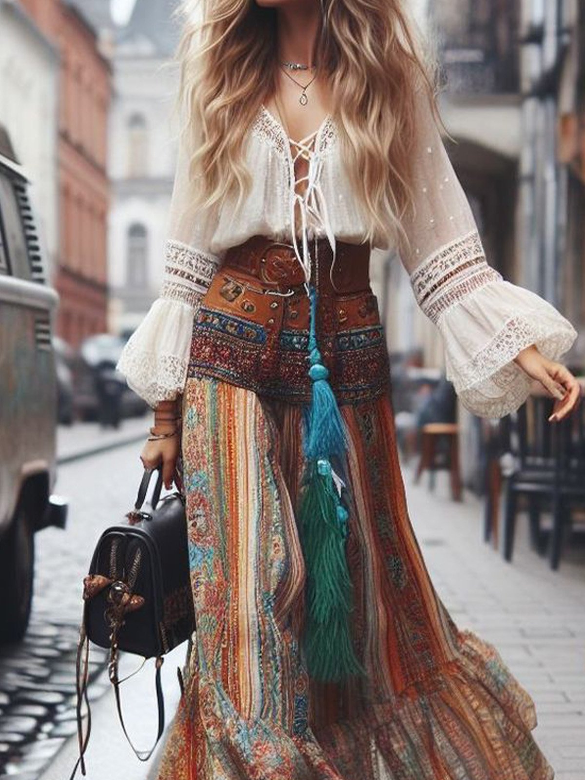 Loose Boho Lace Shirt