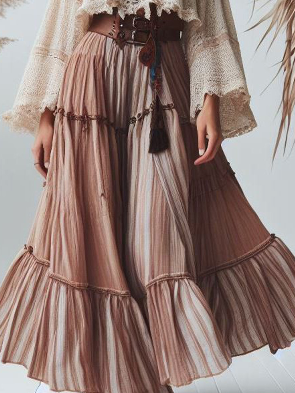 Plain Loose Boho Skirt