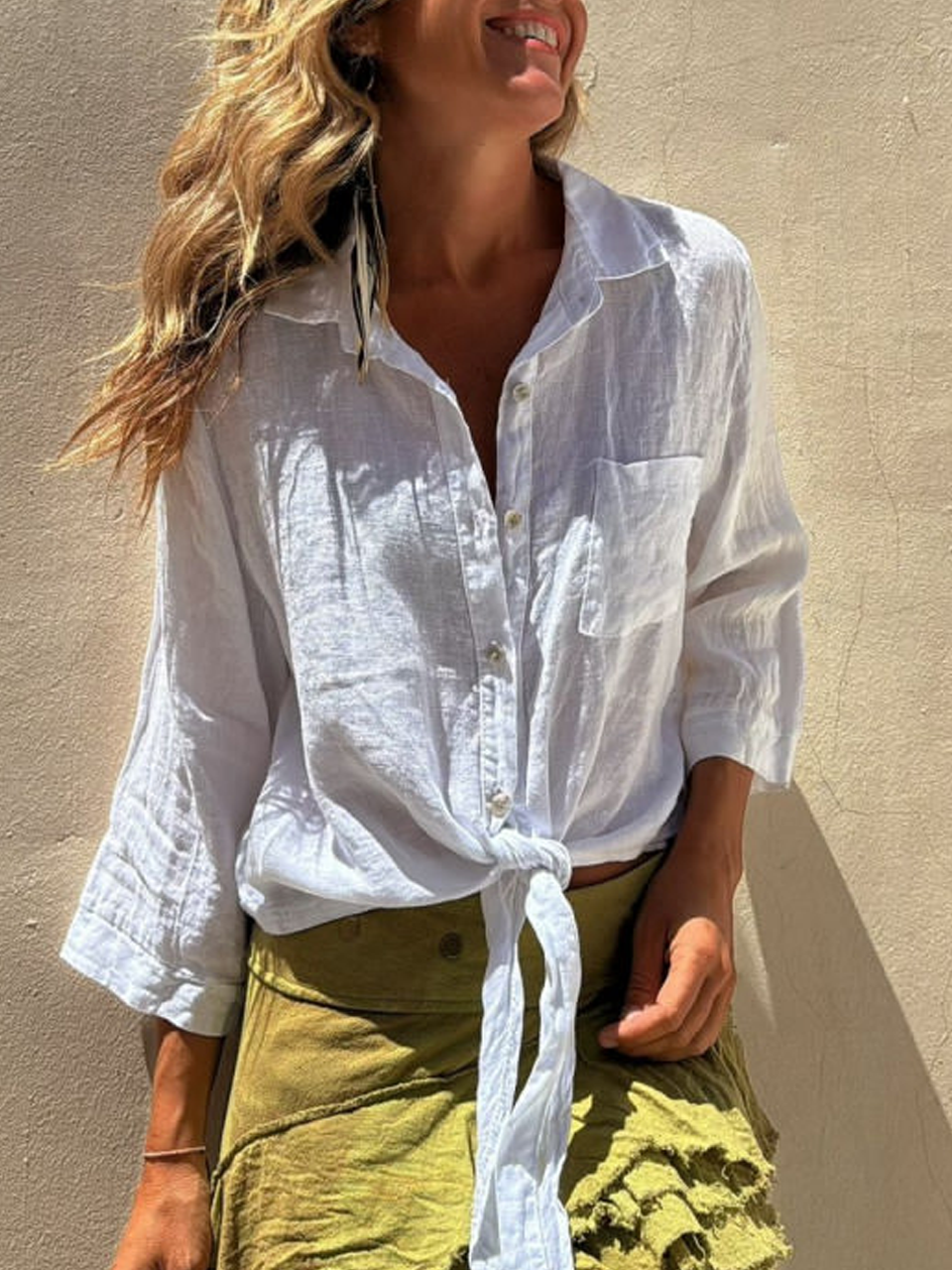 Cotton And Linen Loose Casual Shirt