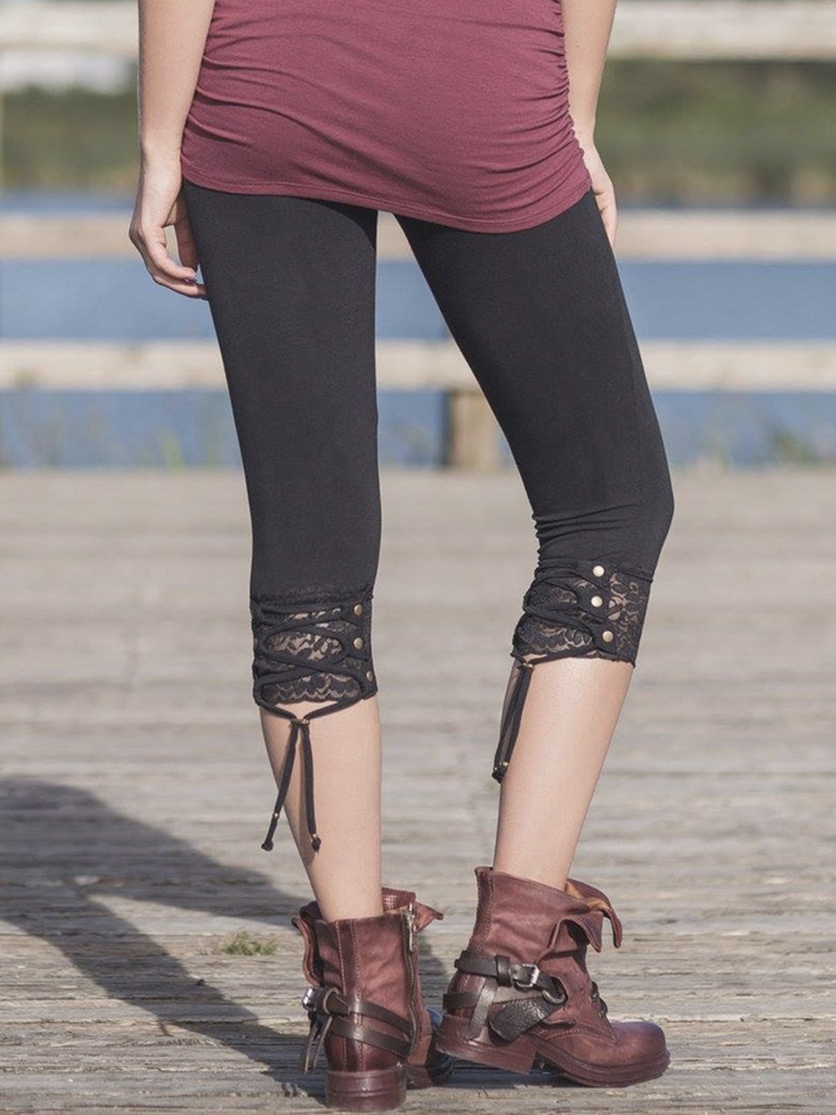 Lace Casual Cotton Leggings